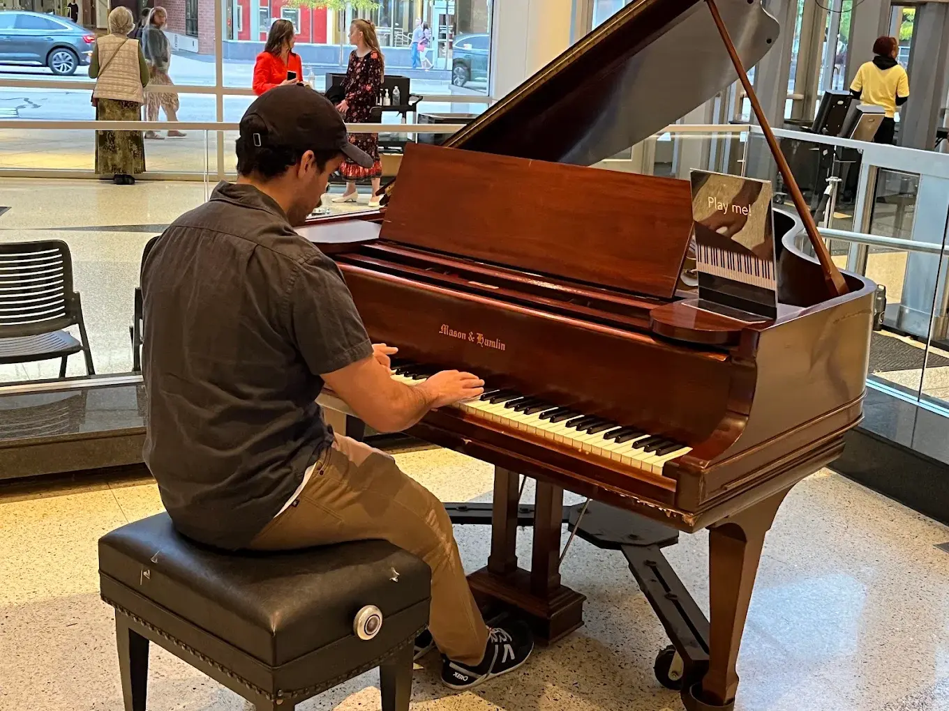 Jaiden Ortiz playing piano